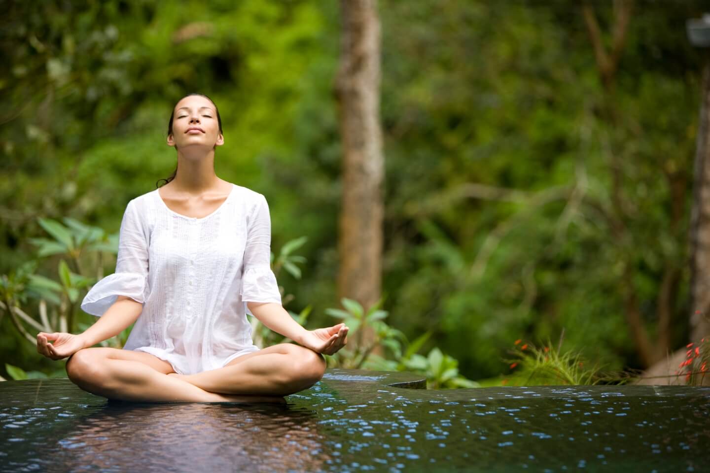 woman meditating