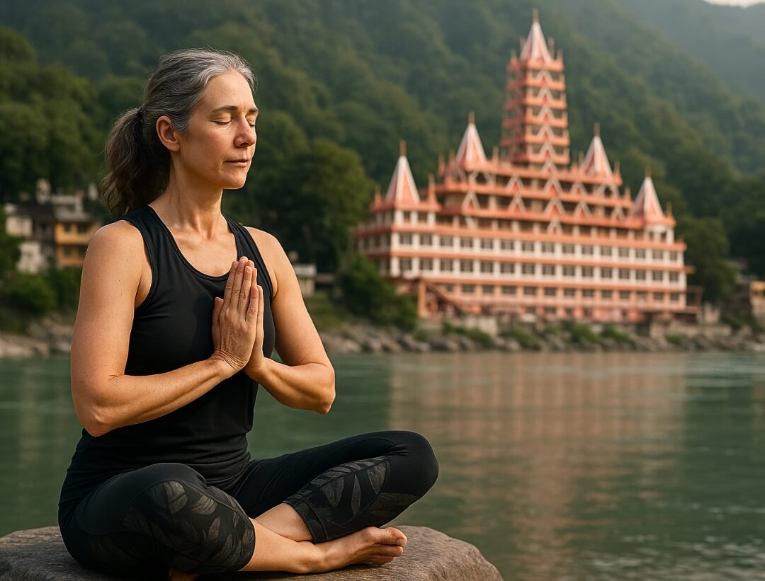 woman meditating